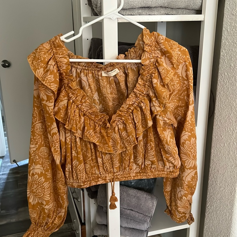 Spell boho lioness ruffled top